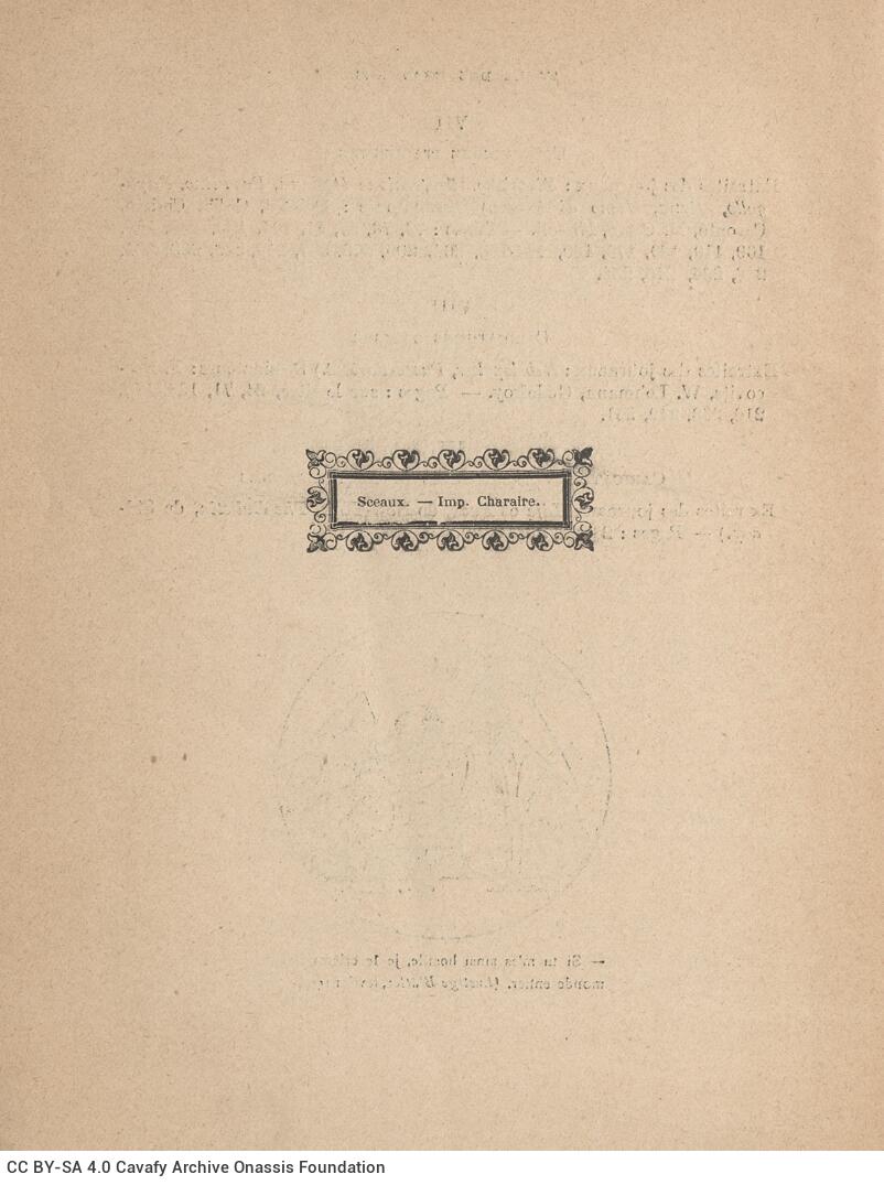 19 x 14,5 εκ. 4 σ. χ.α. + 285 σ. + 3 σ. χ.α., όπου στη ράχη η τιμή του βιβλίου “3 fr. 50